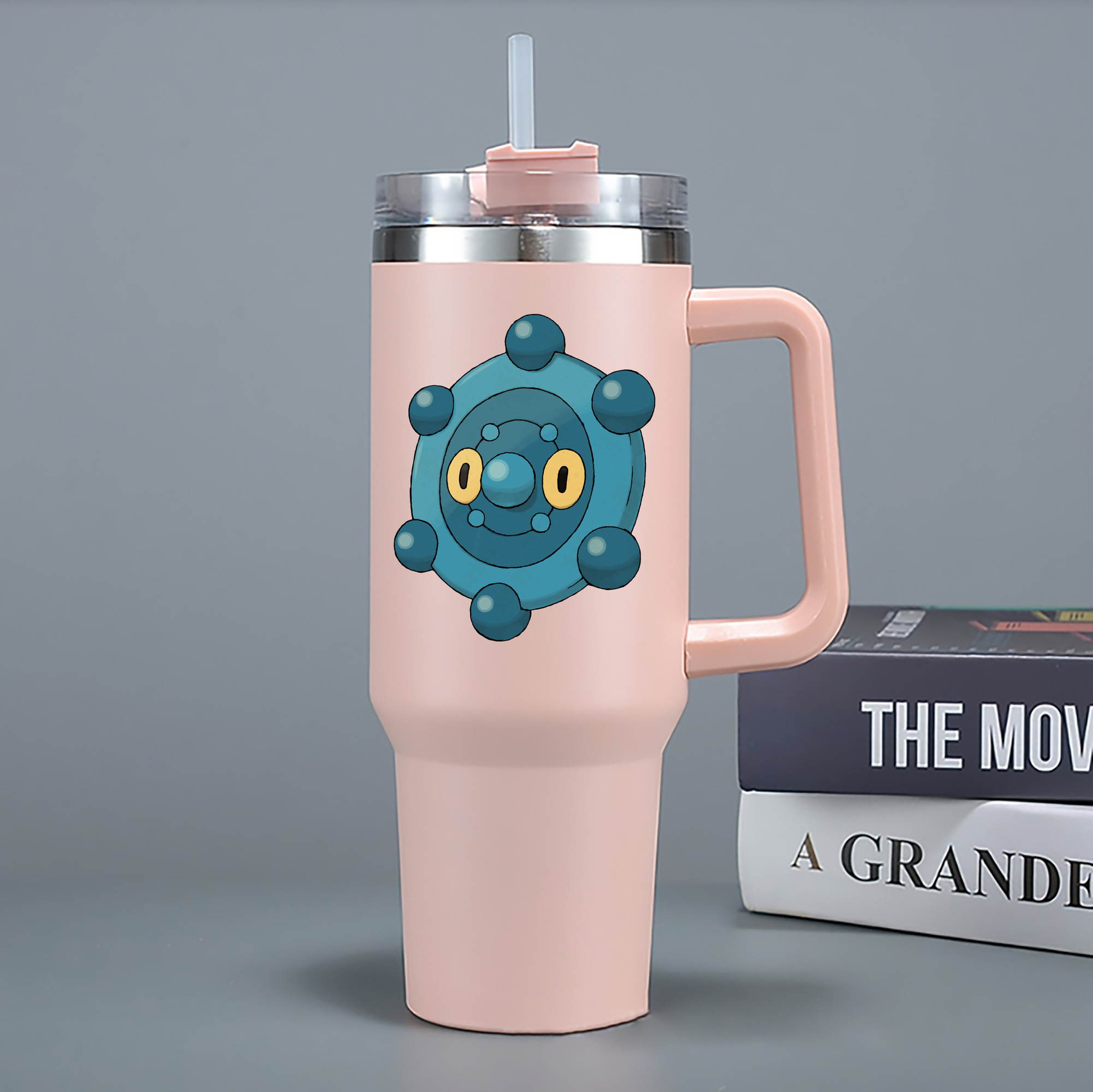 （画像用） ポケットモンスター Pokémon 1200mL車用タンブラー - クリスタルステッカー（プラスチックストロー付き）
